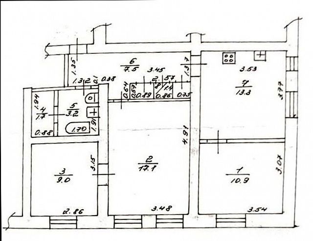 Квартира, 3-комнатная,64,1 м², Казань, ул.Моторная, 49Б